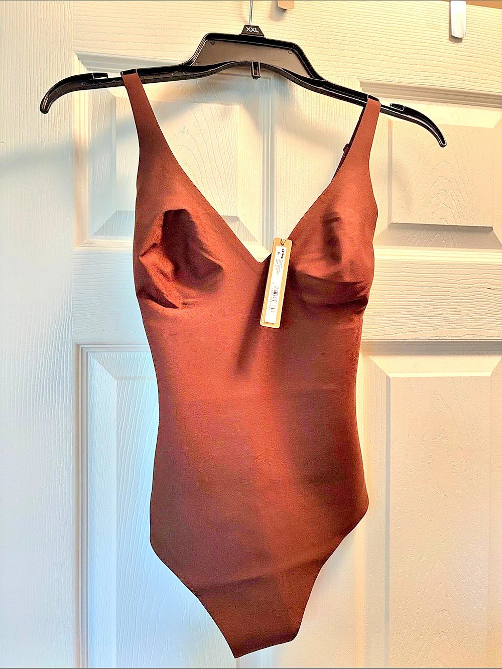 SKIMS Body CS Plunge Bodysuit Brown One-Piece Size Medium